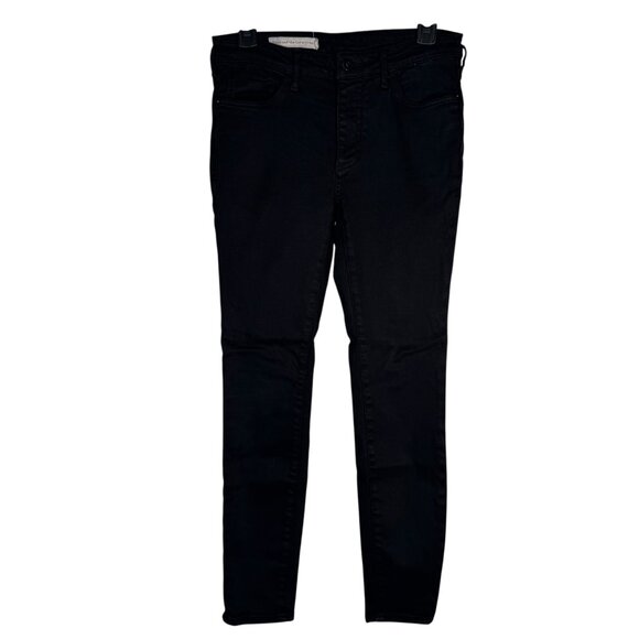 Pilcro and the Letterpress Black High Waisted Skinny Jeans Pants Goth Punk Sz 28 - Picture 1 of 6